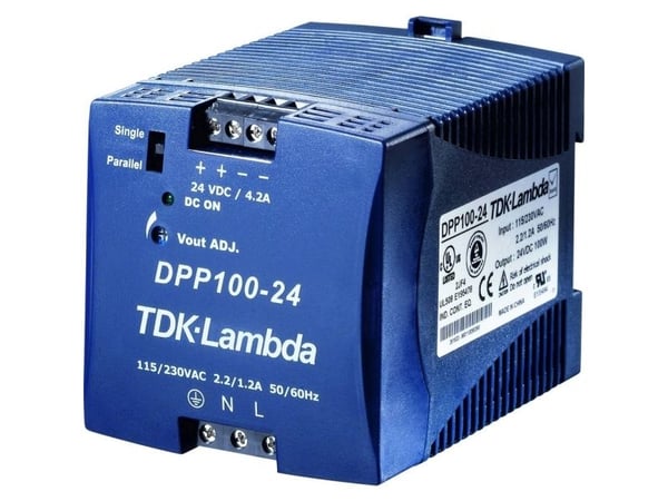 TDK-Lambda DPP-100-24 Strømforsyning til DIN-skinne (DIN-kisko) 24 V/DC 4,2 A 100 W 1 x