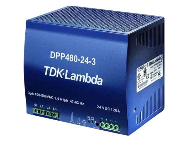 TDK-Lambda DPP-480-24-1 Strømforsyning til DIN-skinne (DIN-kisko) 24 V/DC 20 A 480 W 1 x