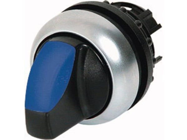 Eaton M22-WRLK3-B, Vippekontakt, Sort, Blå, Sølv, Plast, IP66, 29,7 mm, 45,9 mm