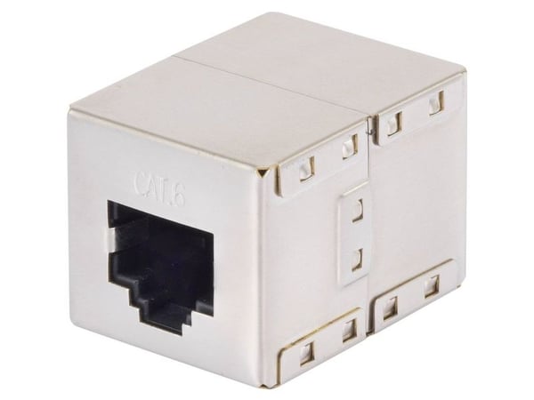 Renkforce RF-4212189, Flat, Metallisk, RJ-45, RJ-45, Hunkjønn, Hunkjønn