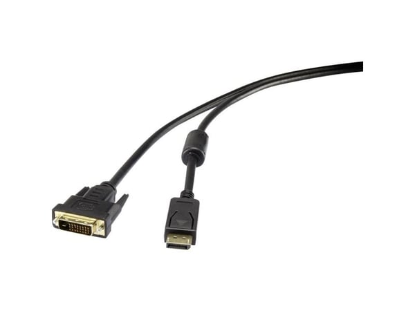Renkforce RF-4212210, 1,8 m, DisplayPort, DVI, Hankoppling, Hankoppling, Rak