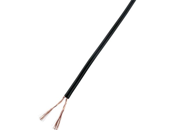 TRU COMPONENTS 93030c532 Johdin 2 x 1 mm² Musta 25 m