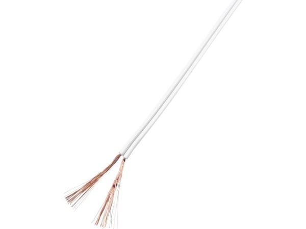 TRU COMPONENTS 93030c533 Johdin 2 x 1 mm² Valkoinen 25 m