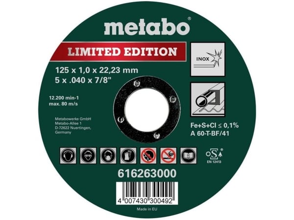 Metabo Limited Edition - Skjæreplate - for rustfritt stål, stål, inox steel - 10 deler - 125 mm