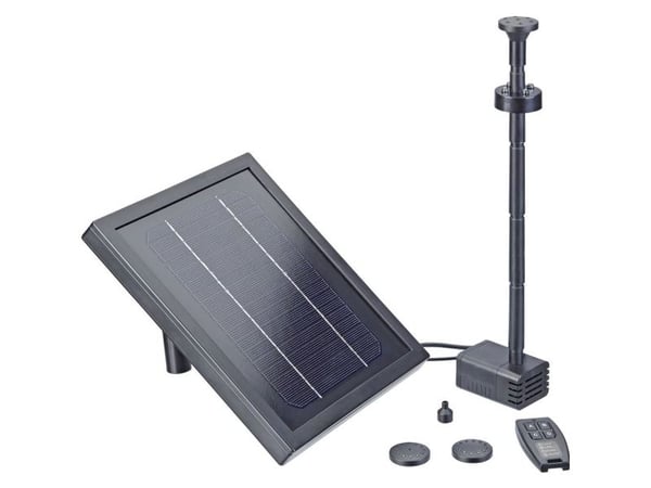 Pontec 43324 PondoSolar 250 solcellepumpe kontroll med belysning, med batterilager