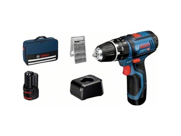Bosch SLAGBOREMASKINE GSB 12V-15 2X2A 25XT BAG