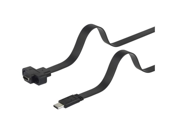 Renkforce RF-3415026, 0,5 m, USB C, USB C, USB 3.2 Gen 2 (3.1 Gen 2), 10000 Mbit/s, Sort