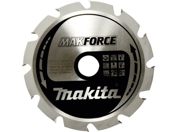 Makita MAKFORCE - Sirkelformet sagblad - for tre - 190 mm - 24 tenner