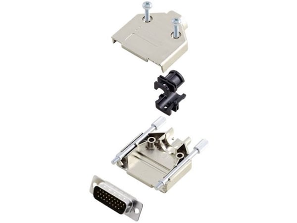 Amphenol L17DTPK-M-15+L717HDA26P D-SUB-nastapäätesarja 180° Napojen lukumäärä: 26 Juotospää 1 kpl