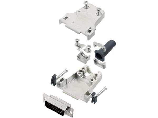 Amphenol L17DTZF15-RG+L717HDA26P D-SUB-nastapäätesarja 180° Napojen lukumäärä: 26 Juotospää 1 kpl