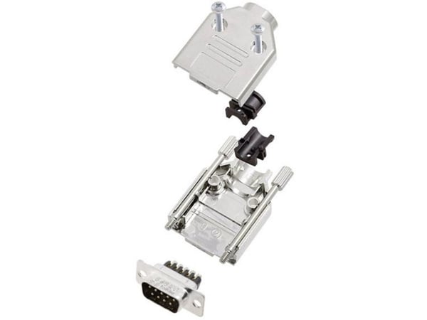 Amphenol L17DTPK-M-09+L717DE09PST D-SUB-nastapäätesarja 180° Napojen lukumäärä: 9 Ruuvit 1 kpl