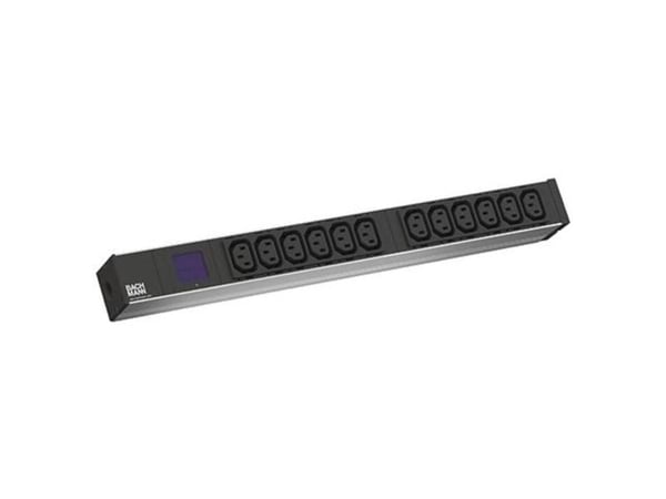 Bachmann BlueNet BN0500 - Effektband (kan monteras i rack) - AC 230 V - utgångskontakter: 12 (power IEC 60320 C13) - 1U - 19" - 2 m sladd - svart