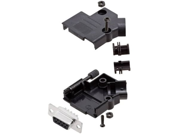 Amphenol L17D45PK-P-09+L77SDE09S D-SUB sokkesett 45° Poltall: 9 loddepinner 1 stk