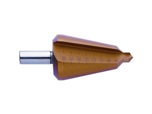 Exact 50101, Drill, Konisk bor for metallplatearbeid, Høyrehåndsrotasjon, 58 mm, Stål, 6 mm