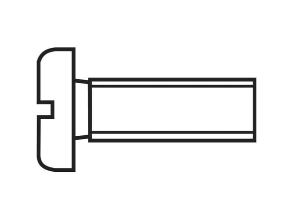 TOOLCRAFT 815560 sylinderskrue M2 10 mm spor DIN 84 stål, galvanisert 100 stk