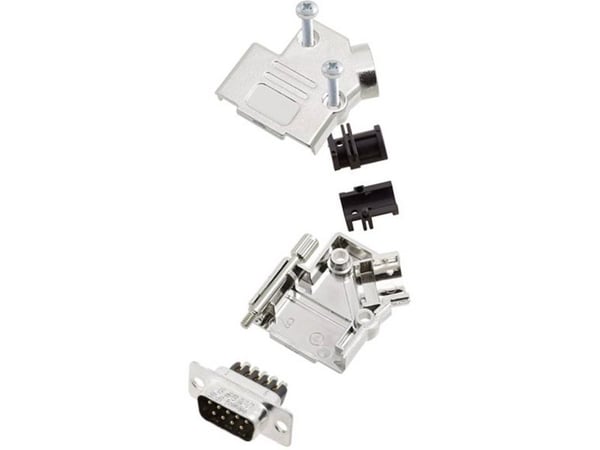 Amphenol L17D45PK-M-15+L717DA15PST D-SUB urosliitinsarja 45° Navat: 15 Ruuvit 1 kpl