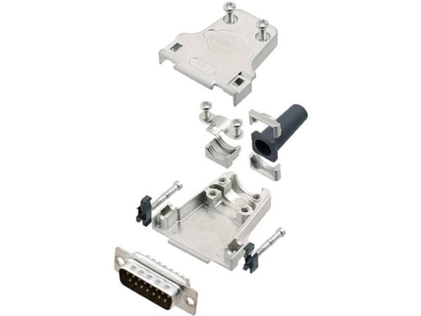 Amphenol L17DTZF37-RG+L717SDC37P D-SUB-nastapäätesarja 180° Napojen lukumäärä: 37 Juotospää 1 kpl