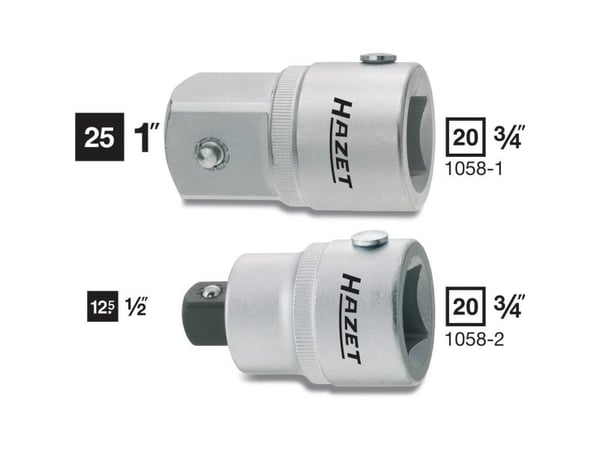 HAZET 1058-2, 1 stykker, 76,2 / 4 mm (3 / 4"), Titan, 250 g