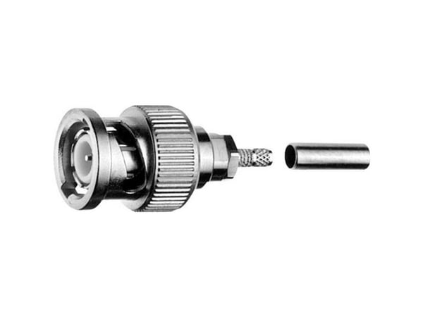 Telegärtner J01000B0022 J01000B0022 BNC-liitin Liitin, suora 50 Ω 1 kpl