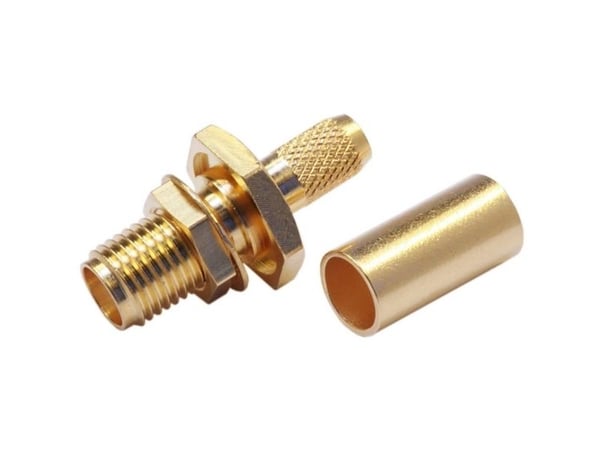 Telegärtner SMA kabelinstallasjonssokkelkrympe G01 med tetningsring, IP 68, C0805, Z27, G01 (RG-58/U), gull (standard) - 5 stk (J01151A1091)