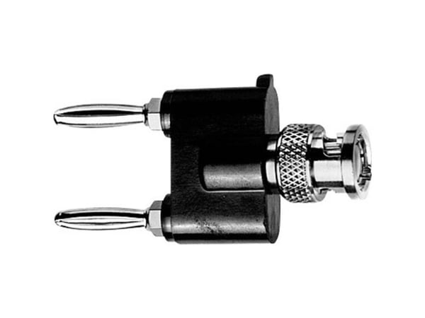 Telegärtner Telegärtner Mätadapter BNC-anslutning - Lamellanslutning 4 mm, Lamellanslutning 4 mm Svart, Silver