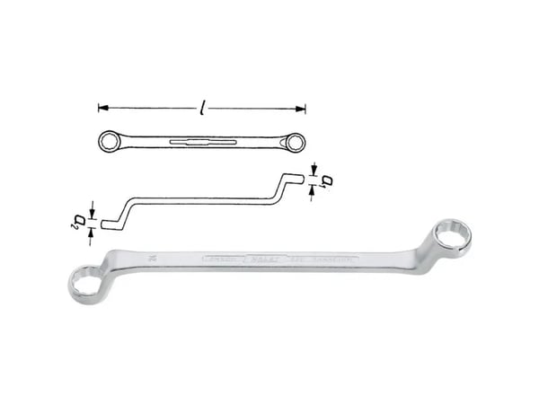 Hazet 630-16X18 ringnøkkel, nøkkelvidde (metrisk) (kun del) 16 - 18 mm