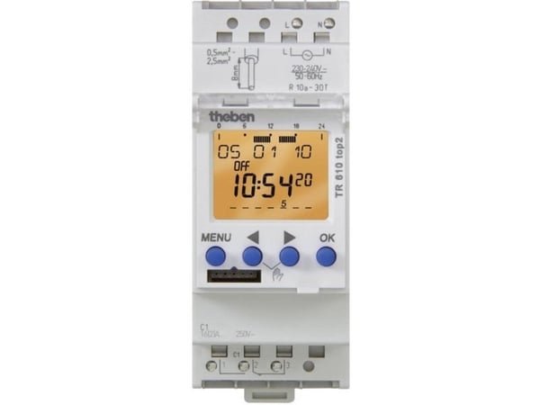 Theben TR 610 top2 G Ajastin DIN-kiskoon