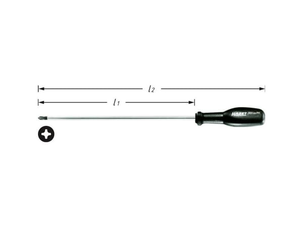Hazet 803LG-PH1 stjerneskrutrekker PH 1 kodelengde: 250 mm