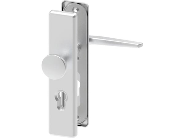 BASI 7500-0101, Käytävän ovenkahva, Sisätila ja ulkotila, Alumiini, Alumiini, Matta, 248 mm
