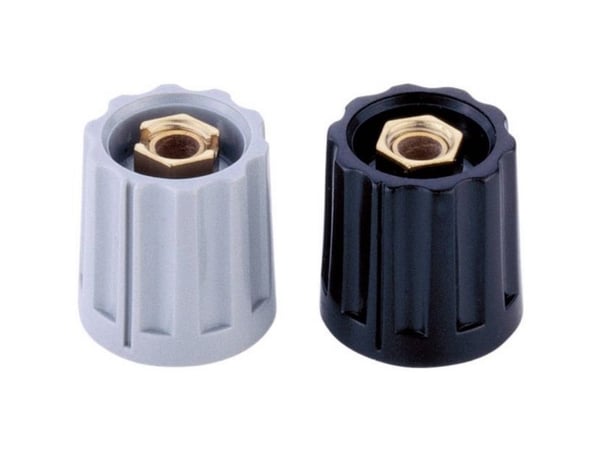 Mentor 331.6 Nuppi Musta (Ø x K) 15 mm x 14 mm 1 kpl 1 kpl