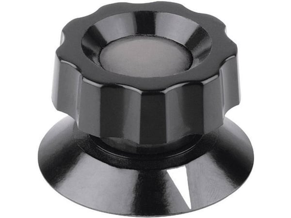 Mentor 474.61 Kiertonuppi, jossa on osoitin Musta (Ø x K) 59 mm x 35,5 mm 1 kpl