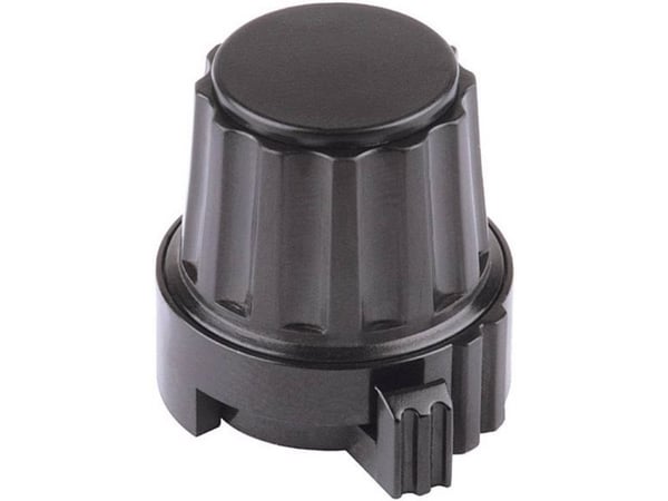 Mentor 4332.6031 4332.6031 Kiinteä säätönuppi nupin merkinnällä Musta (Ø x K) 17 mm x 22,5 mm 1 kpl 1 kpl