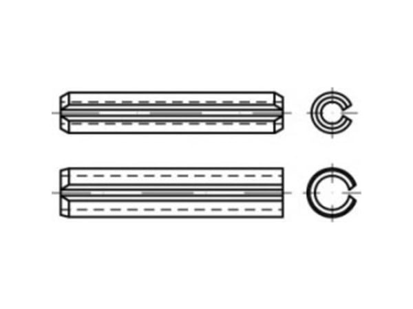 TOOLCRAFT TO-5434347 rørstifter fjærstål (50 stk)