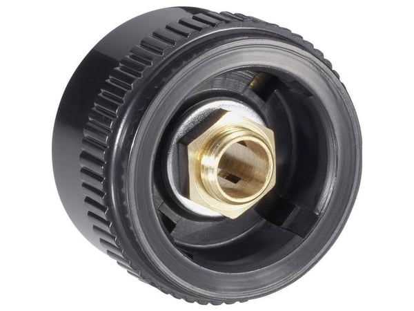 Mentor 4133.603 Ruudullinen nappi Musta (Ø x K) 28 mm x 17 mm 1 kpl 1 kpl