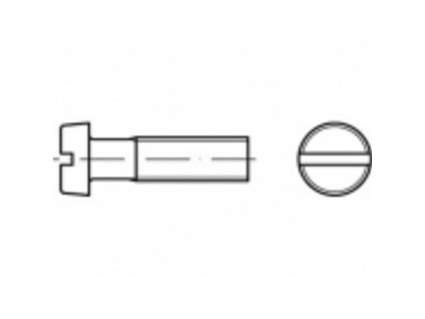 TOOLCRAFT TO-5358720 sylinderskruer M1.4 12 mm spor i rustfritt stål A2, 2000 stk