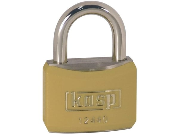Kasp K12440YELA1 hengelås 40 mm like nøkler gullgul nøkkellås