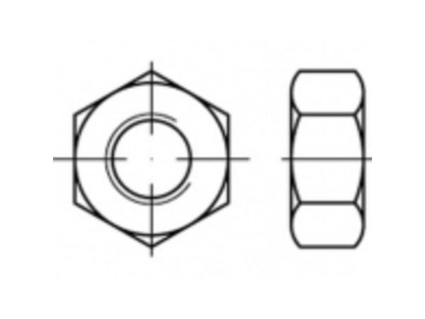 TOOLCRAFT TO-5435550 sekskantmuttere M27 stål galvanisert 50 stk