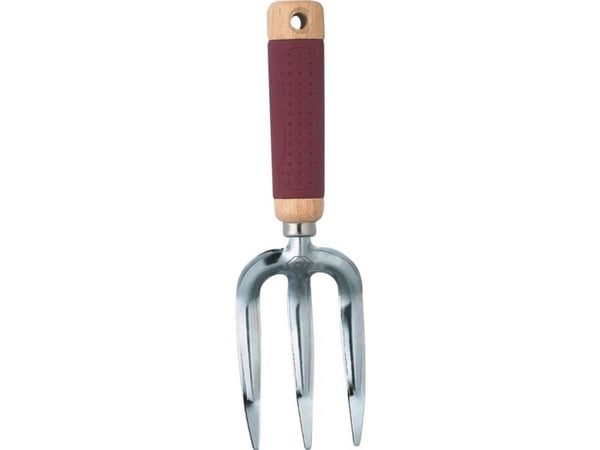 C.K Blumengaffel, modell med 3 tinder, lengde 270 mm, smidd, skaft i hardtre, lengde 270 mm - 1 stk (G5732)