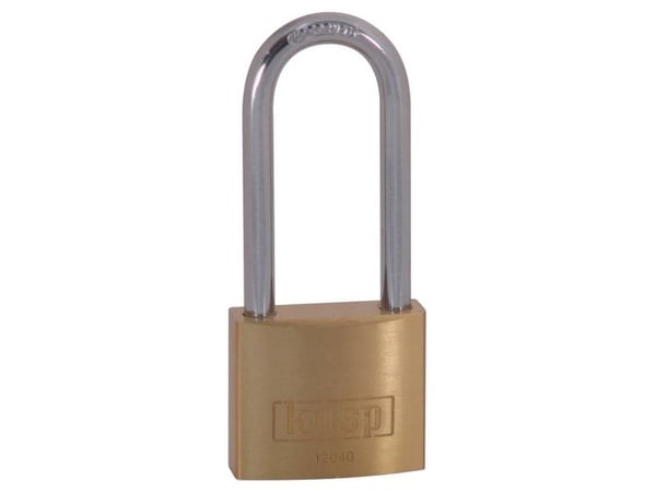 Kasp K12040L55D hengelås 40 mm ulike gule nøkkellås