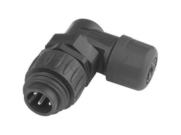 Amphenol C016 30K006 100 12, 14 A, 250 V, 7p, 90° kulmassa, IP67