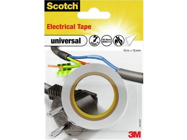 3M 4401WHT, 1 stykker, Hvit, PVC, 6000 V, 10 m, 15 mm