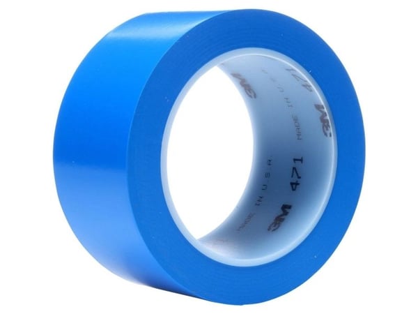 3M 471BL50, 1 stykker, Blå, Silikon/gummi, 32,9 m, 50,8 mm, 0,13 mm
