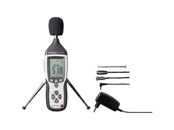 Voltcraft SL-451 støynivåmåler, støy-måler 31,5 Hz - 8 kHz (SL-451)