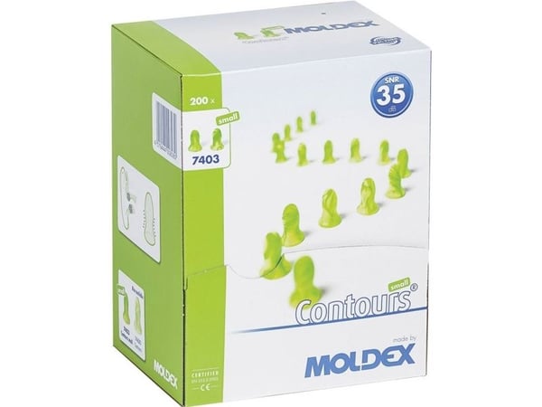 Moldex 740301 Contours small ørepropper 35 dB, enveiss, 200 par
