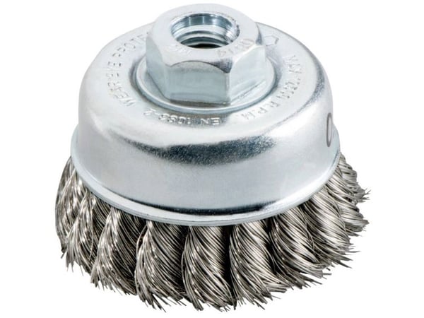 Metabo 623796700, Kuppiharja, 6,5 cm, Mikä tahansa tuotemerkki, Hopea, M14, 0,35 mm