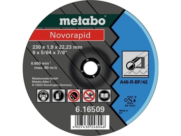 Metabo 616508000, Kutteskive, Stål, 18 cm, Metabo, Nedtrykket senter, 2,22 cm