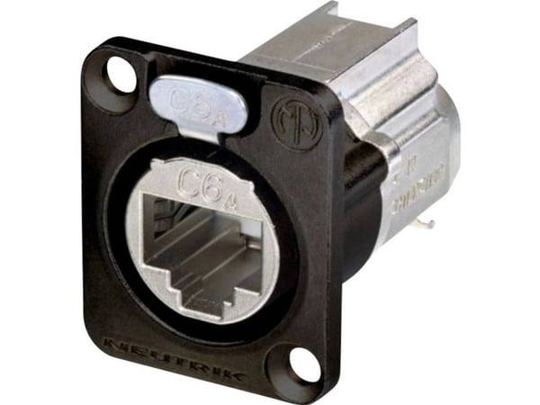 Neutrik NE8FDX-Y6-B RJ45 dataliitin etherCON D-sarja NE8FDX-Y6-B Liitäntä, suora Napaisuus: 8P8C Musta 1 kpl