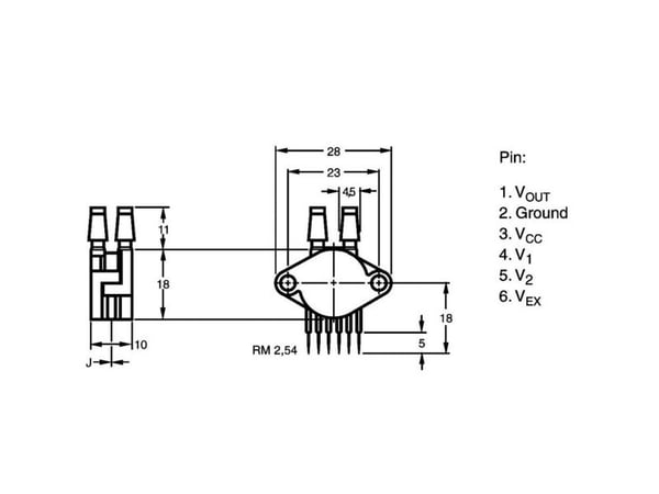 NXP Semiconductors MPX5100 DP trykksensor 1 stk 0 kPa til 100 kPa