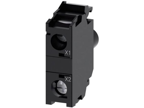 Siemens 3SU14011BG601AA0, Sähkökotelon valo, Ruuvi, Musta, LED, IP40 IP20, AC, DC