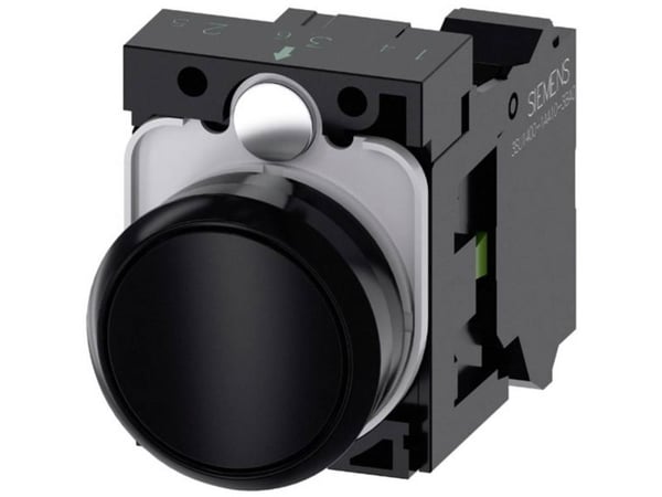 Siemens 3SU1100-0AB10-3BA0, Muovi, Musta, 500 V, 30 mm, 60,7 mm, 40 mm